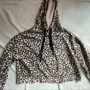 Leopard Print Crop Sweater